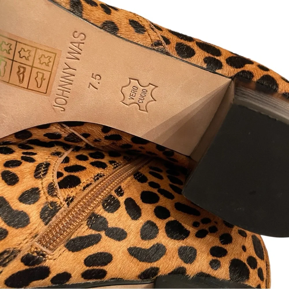 JOHNNY WAS Leopard Heeled Boot - Picture 4 of 8